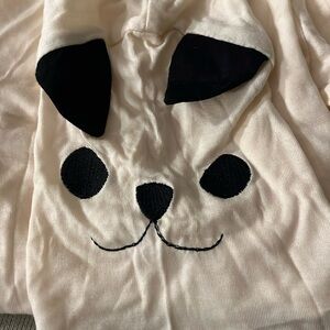 Pepaloves NWT size 3 white off white tee with dog detail on sleeve
